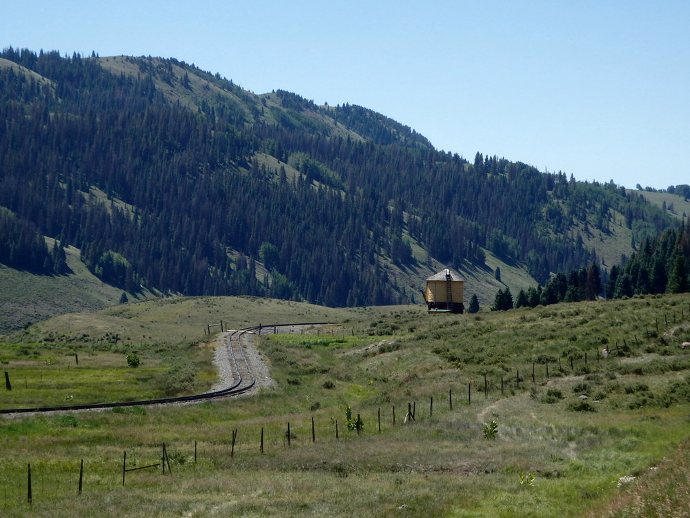 GDMBR: Water Tank and Tracks for the Cumbres-Toltec Scenic Railroad.